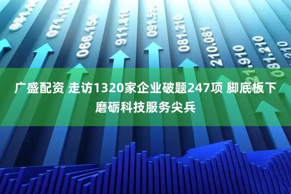 广盛配资 走访1320家企业破题247项 脚底板下磨砺科技服务尖兵